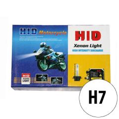 Kit Xenon con Lámpara H7 para motos. Luz corta de 6000K, consumo 35W. Balastro SLIM