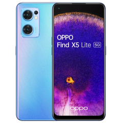 OUTLET Teléfono Oppo Find X5 Lite 5G. Color Azul (Blue) 256 GB de Memoria Interna, 8 GB de RAM, Dual Sim. Pantalla 2,5D AMOLED de 6,43". Cámara principal de 64 MP. Smartphone completamente libre.