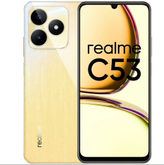 Teléfono Realme C53. Color Dorado (Gold) 256 GB de Memoria Interna, 8 GB de RAM. Dual Sim. Pantalla de 6,74". Cámara IA de 50 MP. Carga rápida 33W. Smartphone completamente libre.