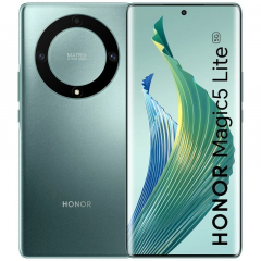 Teléfono Honor Magic6 Lite 5g. Color Verde (Green). 256 GB de Memoria Interna, 8 GB de RAM. Dual Nano Sim. Pantalla OLED curva de 6,67". Cámara principal de 64 MP. Smartphone completamente libre.