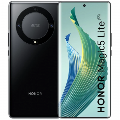 Teléfono Honor Magic6 Lite 5g. Color Negro (Black). 256 GB de Memoria Interna, 8 GB de RAM. Dual Nano Sim. Pantalla OLED curva de 6,67". Cámara principal de 64 MP. Smartphone completamente libre.