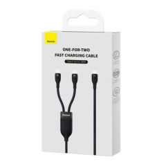 Baseus universal cable, flash series ii 2-in-1 fast charging cable (type-c to type-c + type-c) 100w, 1.5m, black (cass060001)