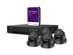 Kit de videovigilancia ip - grabador de red de 4 canales - 4 x cámara domo ip - disco duro de 2 tb - cables