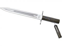 Cuchillo de caza Joker "Guepardo" CL29, mango de aluminio lacado, hoja de 30 cm MOVA, funda de cuero, herramienta de pesca, caza, camping y senderismo