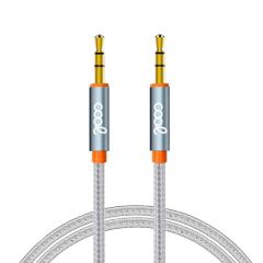 Cool cable jack 3.5 mm a jack 3.5 mm  audio-audio nylon plateado (1m)