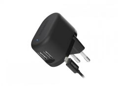 Cygnett – Kit de Fuente de alimentación de Pared con Doble Puerto USB a 3,4 A con Cable Lightning de 1 Metro Incluido – Color Kit Negro