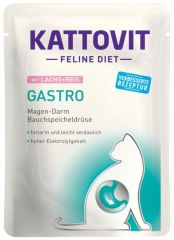 Kattovit Gastro alimento seco para gatos 85 g Adulto Arroz, Salmón