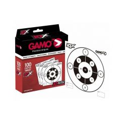 Dianas Gamo 14x14 cm, 10x Shoot Challenge, caja de 100 us,hechas de cartón, para tiro de precisión, 6212632