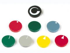 Tapa para botón de 10mm (amarillo - flecha blanca)
