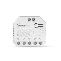 SONOFF Power Metering Smart Switch，Interruptor Inteligente para Persianas y Garaje, 2 Canales-Interruptor WiFi del Medidor de Potencia,Funciona com Alexa e Google Home,3300w