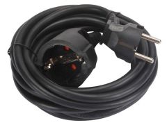 Cable prolongador - 3 m - color negro - toma de tierra lateral