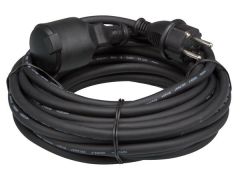 Perel EC10R15 cable de transmisión Negro 10 m Enchufe tipo E+F Enchufe tipo E