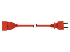Cable prolongador - 20 m - color naranja - toma de tierra lateral