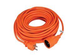 Cable prolongador  - 20 m - color naranja - toma de tierra de espiga