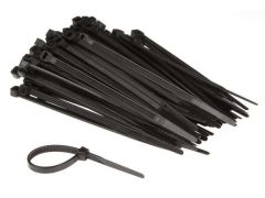 Juego de bridas de nailon - 4.6 x 120 mm - color negro (100 uds.)