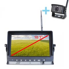 Kit de visión trasera inalámbrico Yatek Pantalla AHD 10,1" + cámara 1080P 120º(H) de visión con una distancia de recepción de 150m