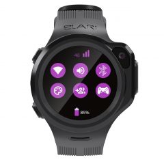 Elari kidphone 4gr reloj inteligente para niños con gps/lbs/wifi,pantalla redonda,cámara,resistente a salpicaduras negro