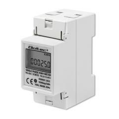 Qoltec 50899 contador de consumo de energía electrónico monofásico | 230 v | lcd | 2p | carril din