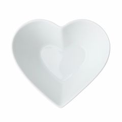 Mikasa chalk small heart porcelain serving bowl, 13cm, white