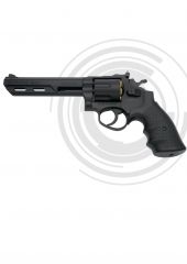 Pistola HFC Revólver Magnum Savaging Bull 6" de gas calibre 6mm - Negra - Energía 0.63 Julios - Velocidad de disparo 91m/s - 280 FPS. Ref:AM-G133N