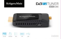 Kruger & matz mini dekoder dvb-t2 h.265 hevc km9999