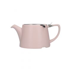 London Pottery Company 43220 - Tetera ovalada con infusor para té suelto, gres., gres, Satin Pink, 3 Cup Loose Leaf Teapot