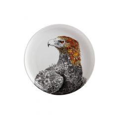 Maxwell & Williams Marini Ferlazzo Birds Plato Auxiliar Decorativo con Águila Audaz Australiana de Porcelana Fina, 20 cm – Blanco