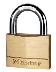 Master Lock 170EURD Candado de Ancho con Cuerpo de Latón Macizo, Dorado, 9.8 x 7 x 1.9 cm