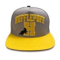 Harry potter - college hufflepuff (unisex grey snapback cap) one size