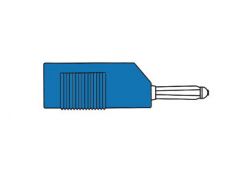 Banana 4mm conexión de cable longitudinal o transversal, conexión por tornillo / azul (bsb 20k)