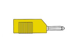 Banana 4mm conexión de cable longitudinal o transversal, conexión por tornillo / amarilla (bsb 20k)