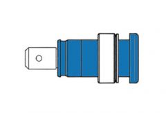 Hembrilla de seguridad aislada 4mm / azul (seb 2620-f6,3)