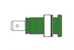 Hembrilla de seguridad aislada 4mm / verde (seb 2620-f6,3)