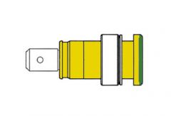Hembrilla de seguridad aislada 4mm / amarilla + verde (seb 2620-f6,3)