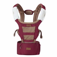 Portador de bebé con Hip asiento ergonómico de color rojo. Bebé mochila frente portadores para los hombres - Portabebés de la marca Kid Kangoo.