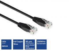 Eminent - cable de conexión de red u/utp cat6 / 2 m / negro / m-m