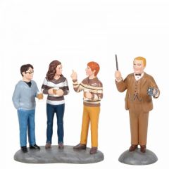 Harry Potter pueblo by D56, Figura, Hermione, Ron y Profesor Slughorn para coleccionar, Enesco