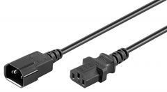 Microconnect PE040610-B cable de transmisión Negro 1 m C13 acoplador C14 acoplador