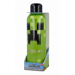 Botella de agua reutilizable térmica de acero inoxidable con doble aislamiento de 515 ml de Minecraft