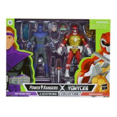 Power Rangers X Teenage Mutant Ninja Turtles Relámpago Colección Pie Soldado Tommy y Raphael Rojo Figuras de Acción