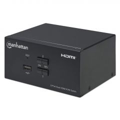 Manhattan Switch KVM HDMI de 2 puertos para dos monitores