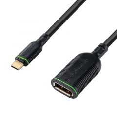 Microconnect MC-USBCDP-A adaptador de cable de vídeo 0,2 m USB Tipo C DisplayPort Negro