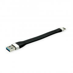 ROLINE 11.02.9014 cable USB 0,11 m USB 3.2 Gen 1 (3.1 Gen 1) USB A USB C Negro