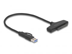 DeLOCK 61042 cable de SATA 0,3 m SATA 22-pin USB Type-C (USB 3.2 Gen 1) Negro