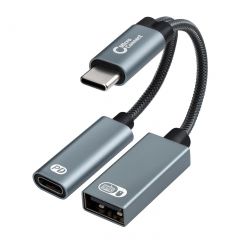 Microconnect MC-USBC-CFAF adaptador de cable de vídeo 0,13 m Plata