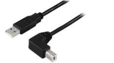 Microconnect USBAB2ANGLE10 cable USB 10 m USB A USB B Negro
