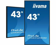 iiyama LH4341UHS-B2 pantalla de señalización 108 cm (42.5") LCD 500 cd / m² 4K Ultra HD Procesador incorporado Android 8.0 18/7