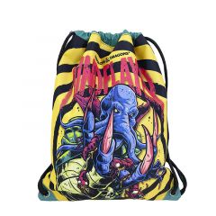 Dragones y Mazmorras- Mochila Saco Juvenil, Diseño Black Light, Asas Regulables, Multicolor, Backpack, Producto Oficial (CyP Brands)