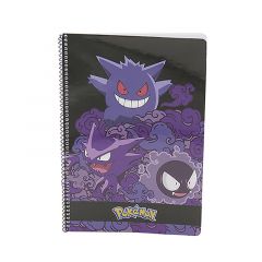 Pokémon- Cuaderno, Tamaño Folio, Gengar, Cuadrícula, 4x4 mm, Material Escolar, Color Morado, Producto Oficial (CyP Brands)