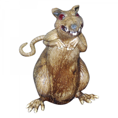 Artículo decorativo rata repugnante 25 cm